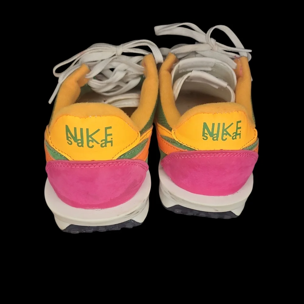 RARE Nike LDWaffle x Sacai BV0073-600 Green Pink Yellow Orange Men’s Sz 10 - Picture 3 of 8